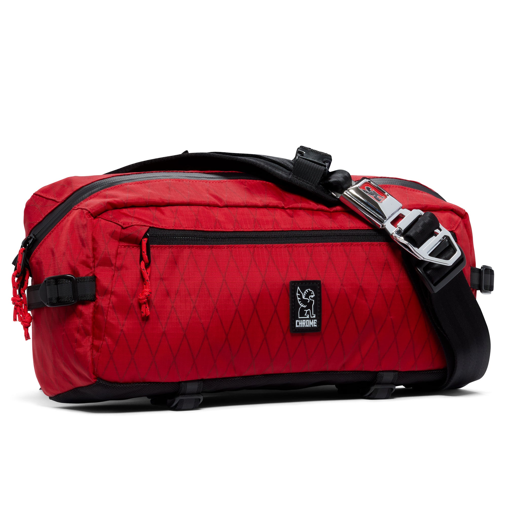 Kadet sling in red x fabric #color_red x