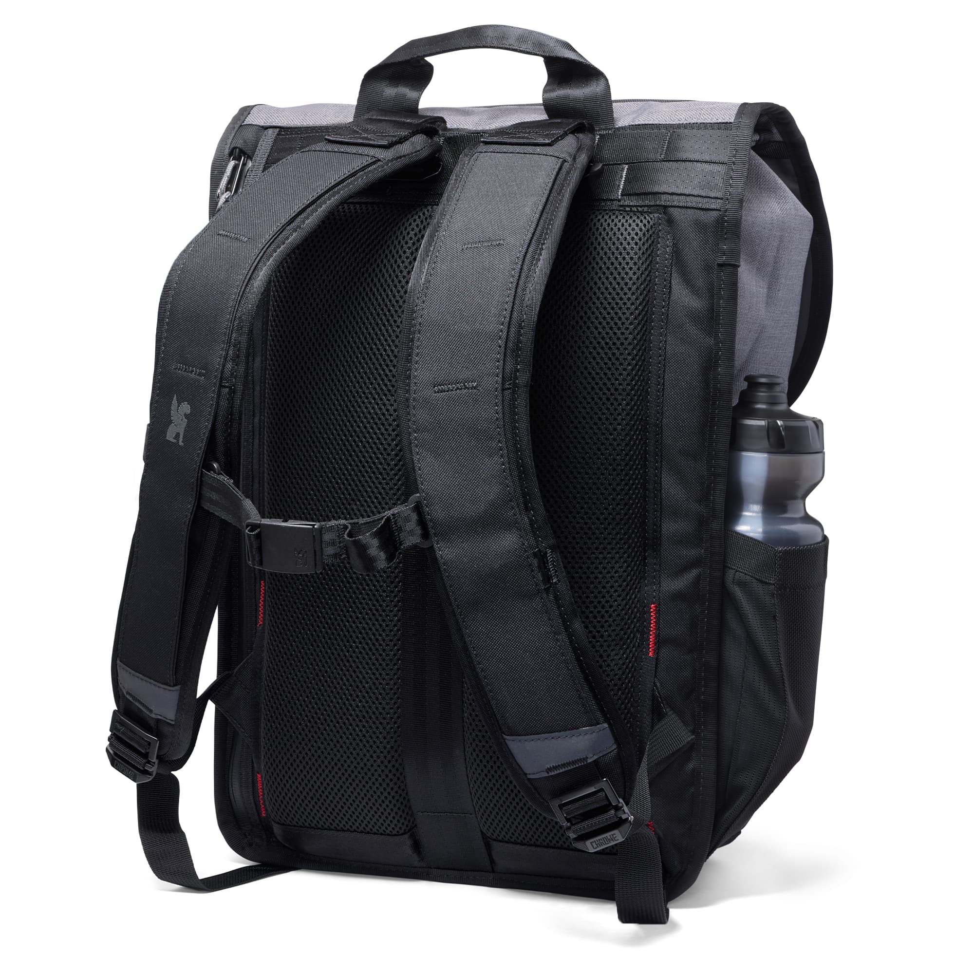 Corbet 24L backpack in grey back view #color_castlerock twill