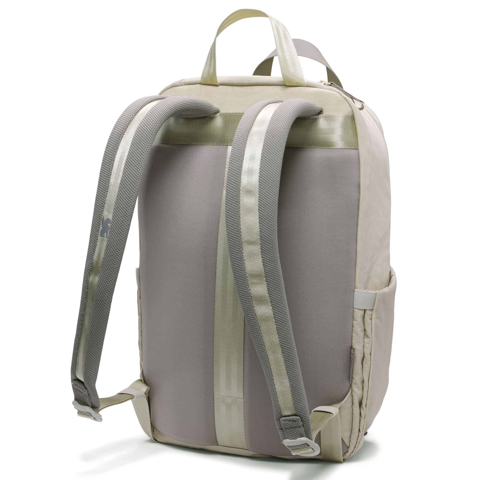 Highline Backpack back view in sandstone #color_sandstone