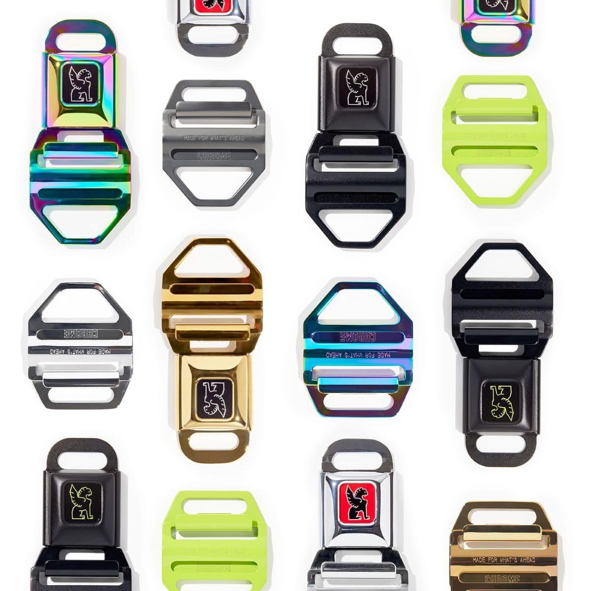 MD and large buckles in different colors